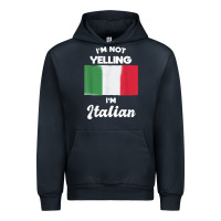 Navy i'm not yelling i'm italian t shirt Urban Hoodie - linhVisuals