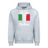 Heather Grey i'm not yelling i'm italian t shirt Urban Hoodie - linhVisuals