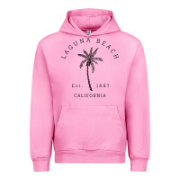 Fuchsia Pink retro cool laguna beach california palm tree unique novelty sweatshirt Urban Hoodie - linhVisuals