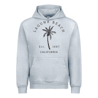 Heather Grey retro cool laguna beach california palm tree unique novelty sweatshirt Urban Hoodie - linhVisuals