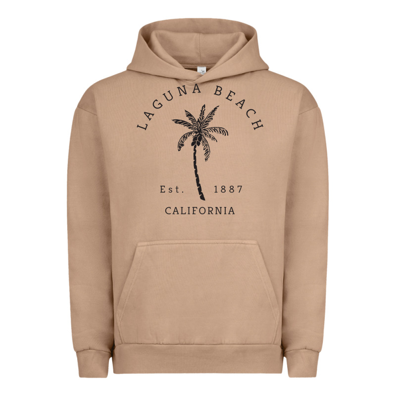 Retro Cool Laguna Beach California Palm Tree Unique Novelty Sweatshirt Urban Hoodie by linhVisuals | Teevron