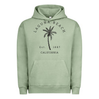 Pigment Oil Green retro cool laguna beach california palm tree unique novelty sweatshirt Urban Hoodie - linhVisuals