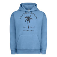 Pigment Pebble Blue retro cool laguna beach california palm tree unique novelty sweatshirt Urban Hoodie - linhVisuals