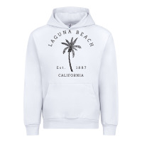 White retro cool laguna beach california palm tree unique novelty sweatshirt Urban Hoodie - linhVisuals