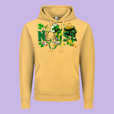 Nurse St Patrick Vintage Hoodie Designed By Fadigitalartstudio