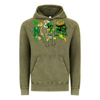 Vintage Olive nurse st patrick Vintage Hoodie - FaDigitalArtStudio