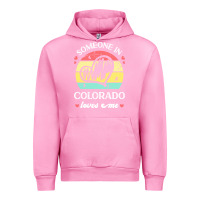 Fuchsia Pink someone in colorado loves me t  shirt someone in colorado loves me fun Urban Hoodie - linhVisuals