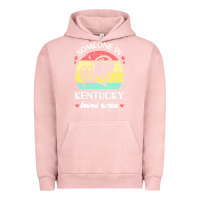 Pigment Salmon someone in kentucky loves me t  shirt someone in kentucky loves me fun Urban Hoodie - linhVisuals