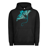Pigment Black hawaii tribal manta ray hawaiian shirt shark lover t shirt Urban Hoodie - linhVisuals