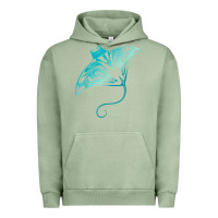 Pigment Oil Green hawaii tribal manta ray hawaiian shirt shark lover t shirt Urban Hoodie - linhVisuals