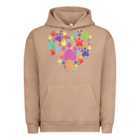 Pigment Burro heart paw print dog cat lover valentines day t shirt Urban Hoodie - linhVisuals