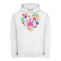 Pigment Lunar Rock heart paw print dog cat lover valentines day t shirt Urban Hoodie - linhVisuals