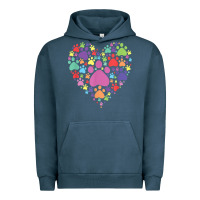 Heart Paw Print Dog Cat Lover Valentines Day T Shirt Urban Hoodie | Teevron