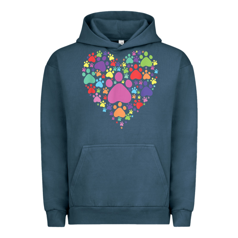 Heart Paw Print Dog Cat Lover Valentines Day T Shirt Urban Hoodie by linhVisuals | Teevron