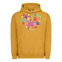 Pigment Peanut Butter heart paw print dog cat lover valentines day t shirt Urban Hoodie - linhVisuals
