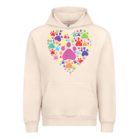 Sandshell heart paw print dog cat lover valentines day t shirt Urban Hoodie - linhVisuals