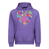 Tulip heart paw print dog cat lover valentines day t shirt Urban Hoodie - linhVisuals