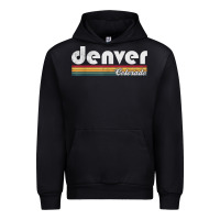 Black denver colorado vintage 70's 80's retro style men women t shirt Urban Hoodie - linhVisuals