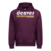 Mauve Wine denver colorado vintage 70's 80's retro style men women t shirt Urban Hoodie - linhVisuals