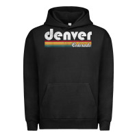 Pigment Black denver colorado vintage 70's 80's retro style men women t shirt Urban Hoodie - linhVisuals
