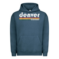 Pigment Midnight Navy denver colorado vintage 70's 80's retro style men women t shirt Urban Hoodie - linhVisuals