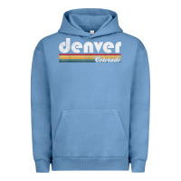 Pigment Pebble Blue denver colorado vintage 70's 80's retro style men women t shirt Urban Hoodie - linhVisuals