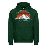 Forest Green retro vintage steamboat springs colorado distressed t shirt Urban Hoodie - linhVisuals