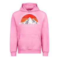 Fuchsia Pink retro vintage steamboat springs colorado distressed t shirt Urban Hoodie - linhVisuals
