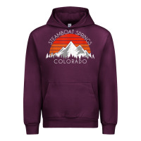 Mauve Wine retro vintage steamboat springs colorado distressed t shirt Urban Hoodie - linhVisuals