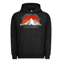 Pigment Black retro vintage steamboat springs colorado distressed t shirt Urban Hoodie - linhVisuals