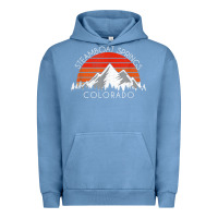 Pigment Pebble Blue retro vintage steamboat springs colorado distressed t shirt Urban Hoodie - linhVisuals
