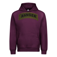 Mauve Wine army ranger tab subdued infantry grunt pullover hoodie Urban Hoodie - linhVisuals
