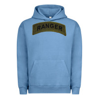 Pigment Pebble Blue army ranger tab subdued infantry grunt pullover hoodie Urban Hoodie - linhVisuals