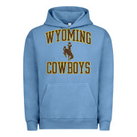 Pigment Pebble Blue kids wyoming cowboys apparel gameday arch over cowboys t shirt Urban Hoodie - linhVisuals