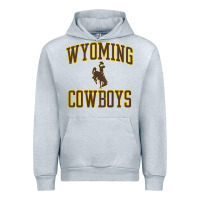 Heather Grey kids wyoming cowboys apparel gameday arch over cowboys t shirt Urban Hoodie - linhVisuals