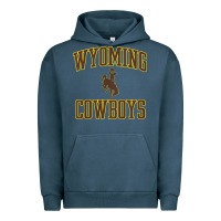 Pigment Midnight Navy kids wyoming cowboys apparel gameday arch over cowboys t shirt Urban Hoodie - linhVisuals