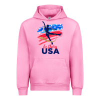 Fuchsia Pink ice skating dance support the team tshirt usa flag t shirt Urban Hoodie - linhVisuals