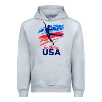 Heather Grey ice skating dance support the team tshirt usa flag t shirt Urban Hoodie - linhVisuals