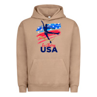 Pigment Burro ice skating dance support the team tshirt usa flag t shirt Urban Hoodie - linhVisuals