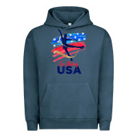 Pigment Midnight Navy ice skating dance support the team tshirt usa flag t shirt Urban Hoodie - linhVisuals