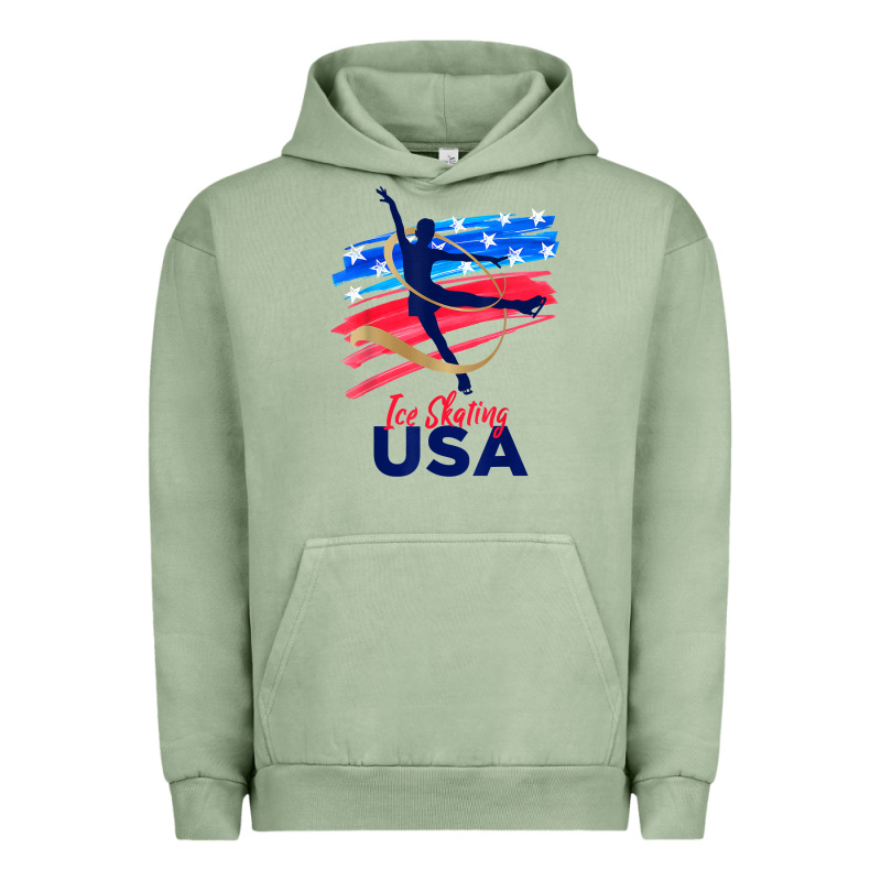 Ice Skating Dance Support The Team Tshirt Usa Flag T Shirt Urban Hoodie by linhVisuals | Teevron