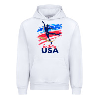 White ice skating dance support the team tshirt usa flag t shirt Urban Hoodie - linhVisuals