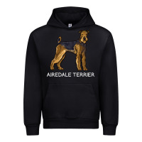 Black airedale terrier crazy dog lover sweatshirt Urban Hoodie - linhVisuals