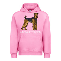 Fuchsia Pink airedale terrier crazy dog lover sweatshirt Urban Hoodie - linhVisuals