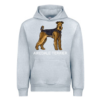 Heather Grey airedale terrier crazy dog lover sweatshirt Urban Hoodie - linhVisuals