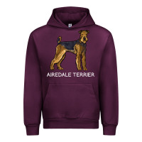 Mauve Wine airedale terrier crazy dog lover sweatshirt Urban Hoodie - linhVisuals