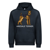 Navy airedale terrier crazy dog lover sweatshirt Urban Hoodie - linhVisuals