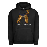 Pigment Black airedale terrier crazy dog lover sweatshirt Urban Hoodie - linhVisuals