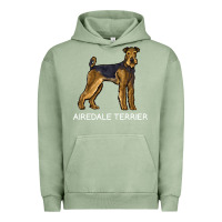 Pigment Oil Green airedale terrier crazy dog lover sweatshirt Urban Hoodie - linhVisuals