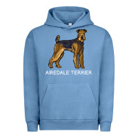 Pigment Pebble Blue airedale terrier crazy dog lover sweatshirt Urban Hoodie - linhVisuals